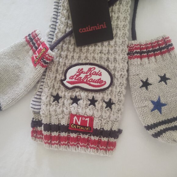 NWT Designed in FRANCE 🇨🇵 Hat/Mittens/Scarf: Child or Pet - Picture 2 of 7